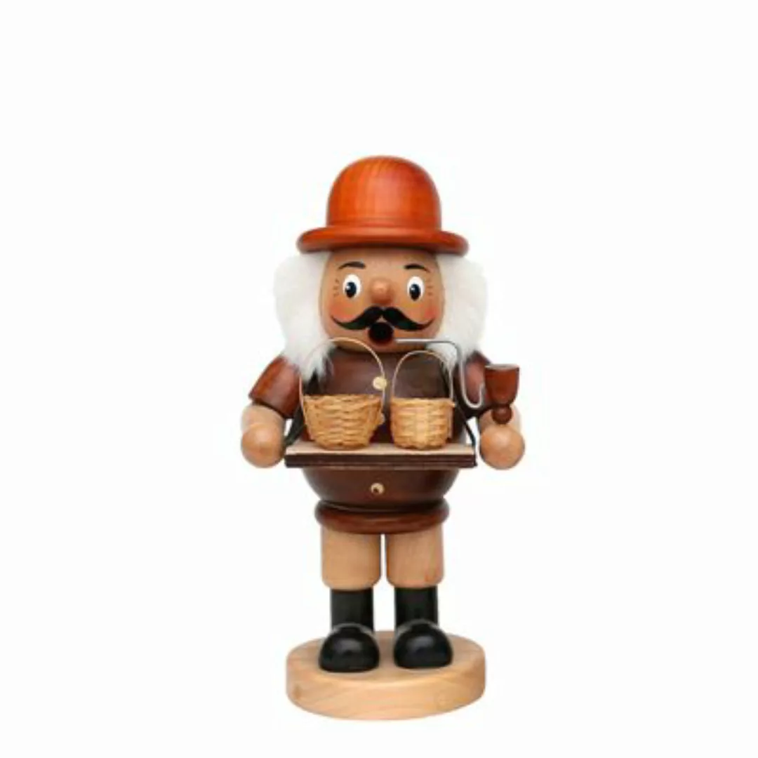 Sigro Holz Räuchermann Korbhändler mit Bauchladen 8 x 7 x 16 cm braun günstig online kaufen