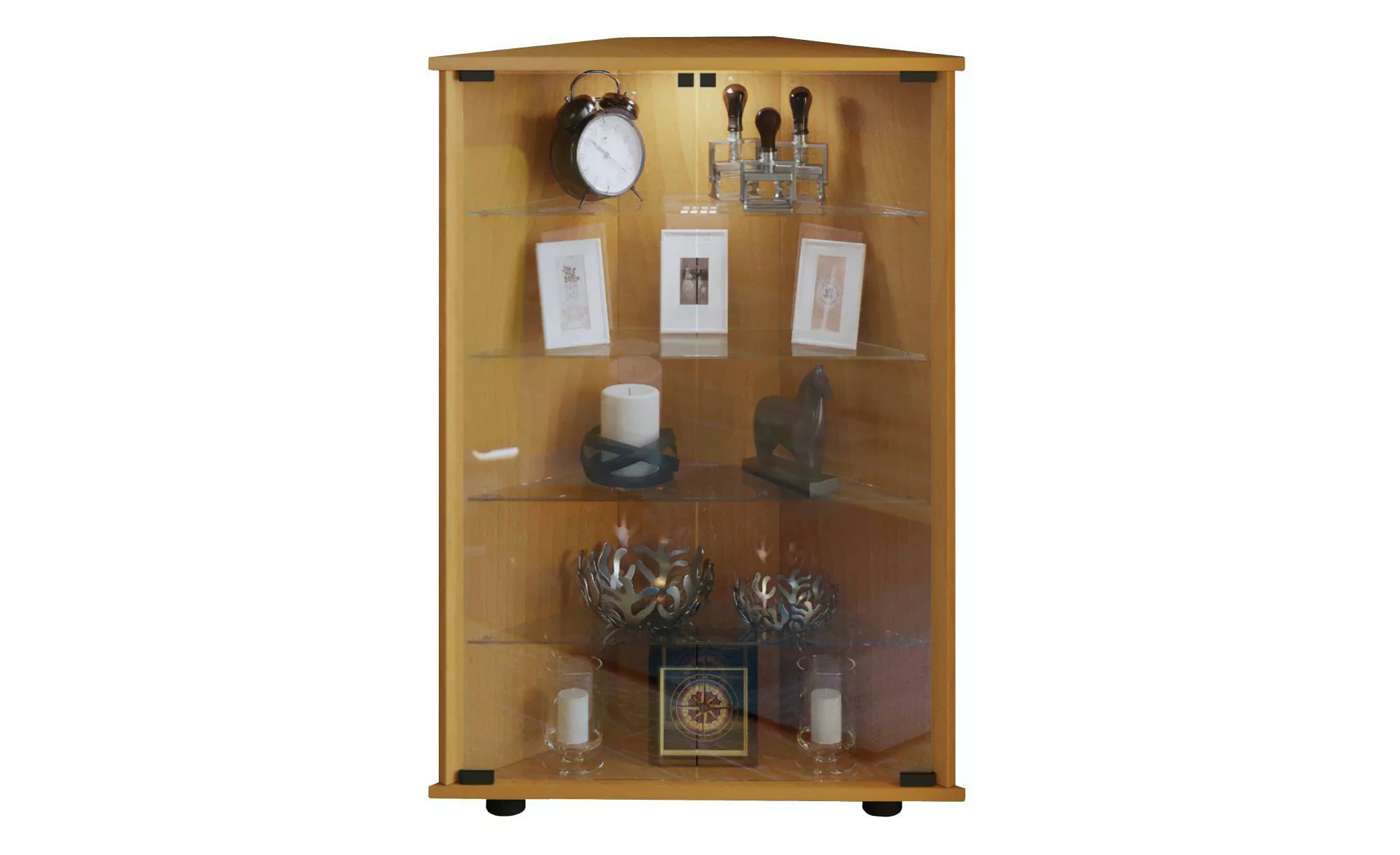 VCM Holz Glas Vitrine Sammelvitrine Glasvitrine Eckvitrine Standvitrine Vec günstig online kaufen