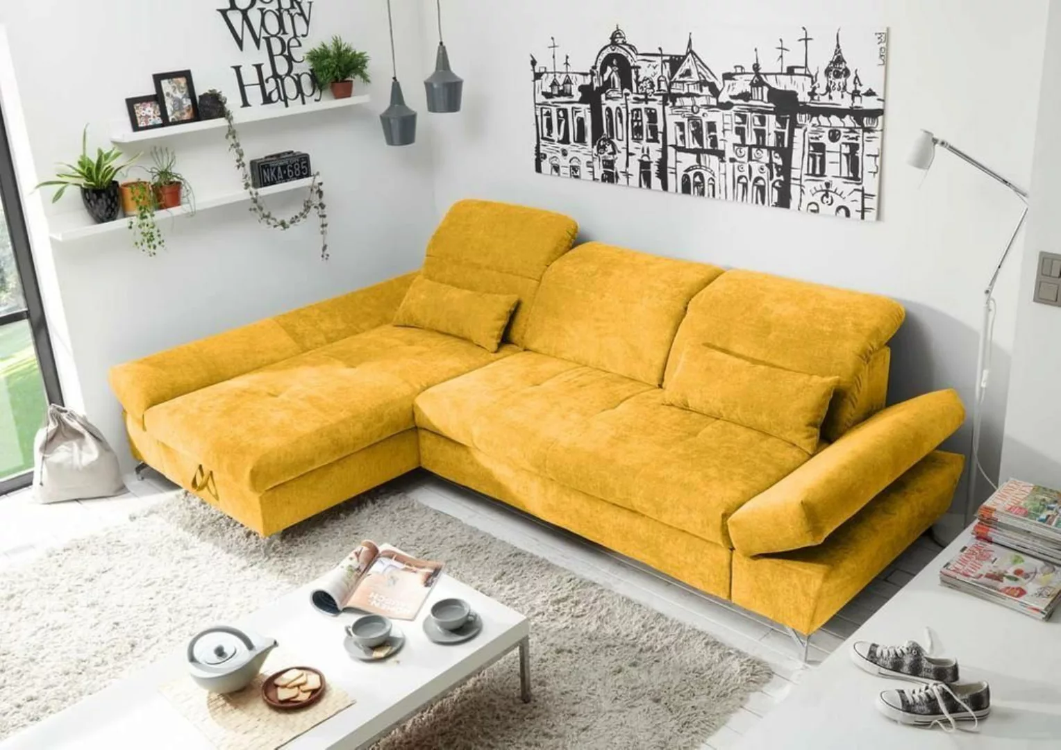 ED EXCITING DESIGN Ecksofa, MELFI Ecksofa Polstergarnitur Sofagarnitur 275 günstig online kaufen