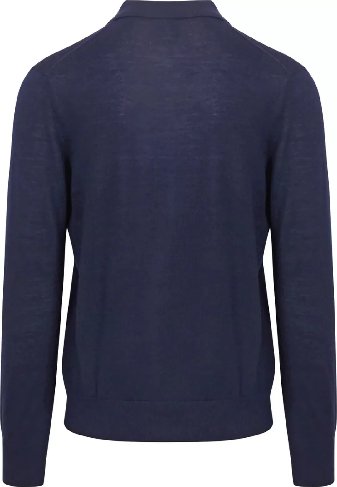 King Essentials The Robert Long Sleeve Poloshirt Merino Navy - Größe L günstig online kaufen