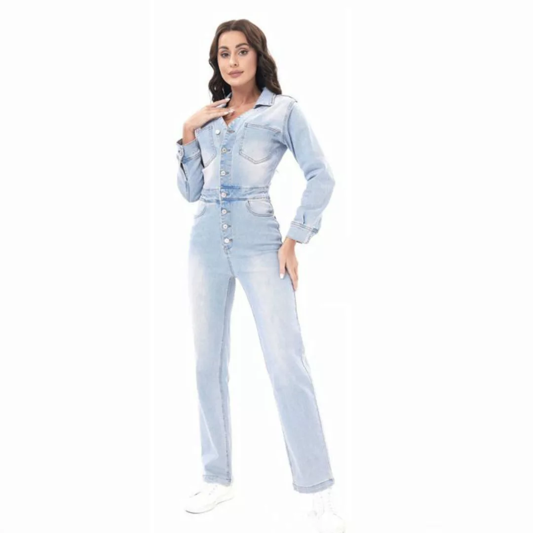 Ital-Design Jumpsuit Jeans-Overall für Damen – Komfort & Stil im Sommer (86 günstig online kaufen