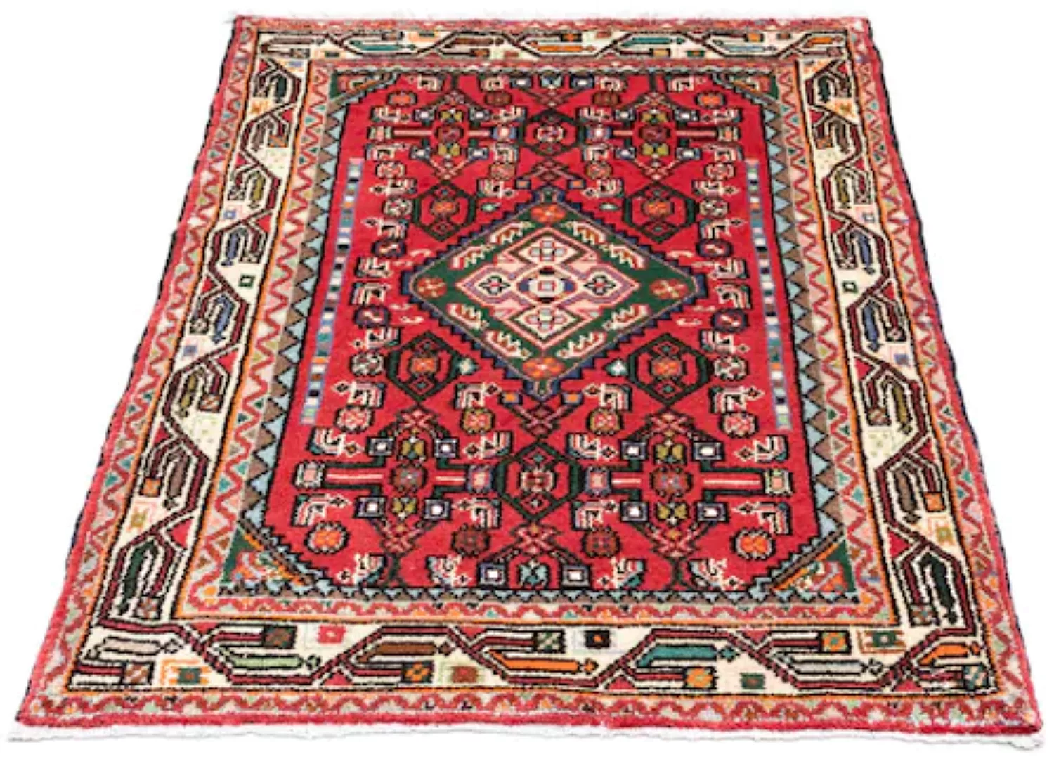 morgenland Wollteppich »Hosseinabad Medaillon Rosso scuro 136 x 82 cm«, rec günstig online kaufen