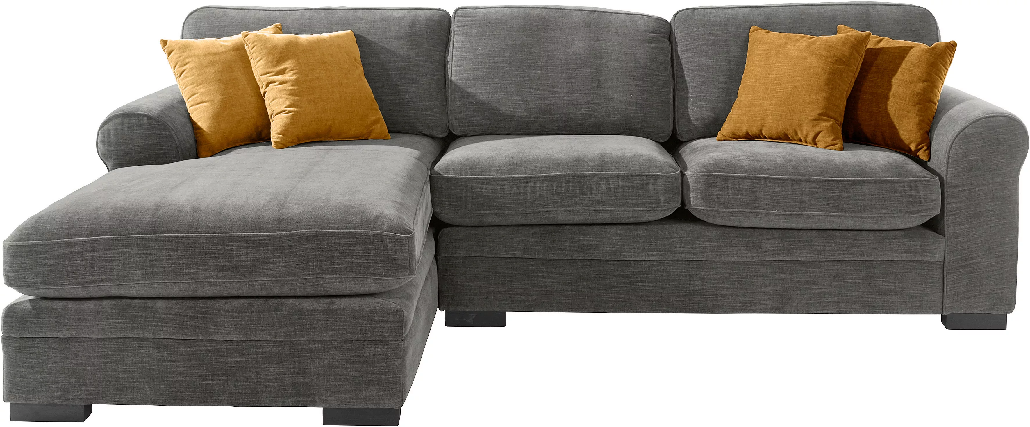 Home affaire Ecksofa "Broughton L-Form", weicher Sitzkomfort, incl. 4 Zierk günstig online kaufen