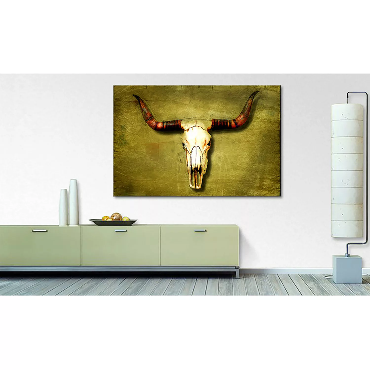 home24 Leinwandbild Buffalo Bull günstig online kaufen