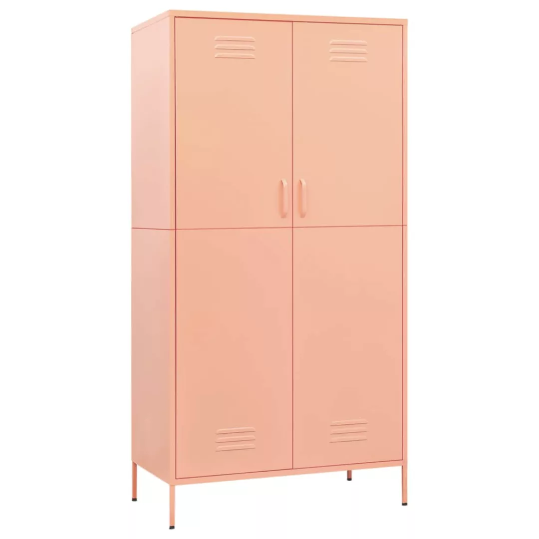 Kleiderschrank Rosa 90x50x180 Cm Stahl günstig online kaufen