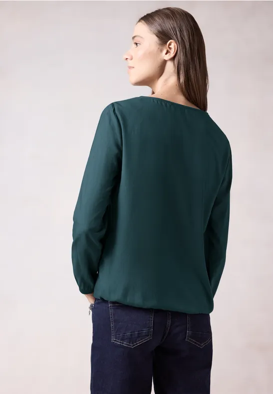 Bluse in Unifarbe günstig online kaufen