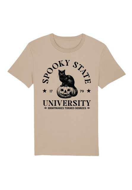 F4NT4STIC T-Shirt Halloween University Spooky state cat Premium Qualität, H günstig online kaufen