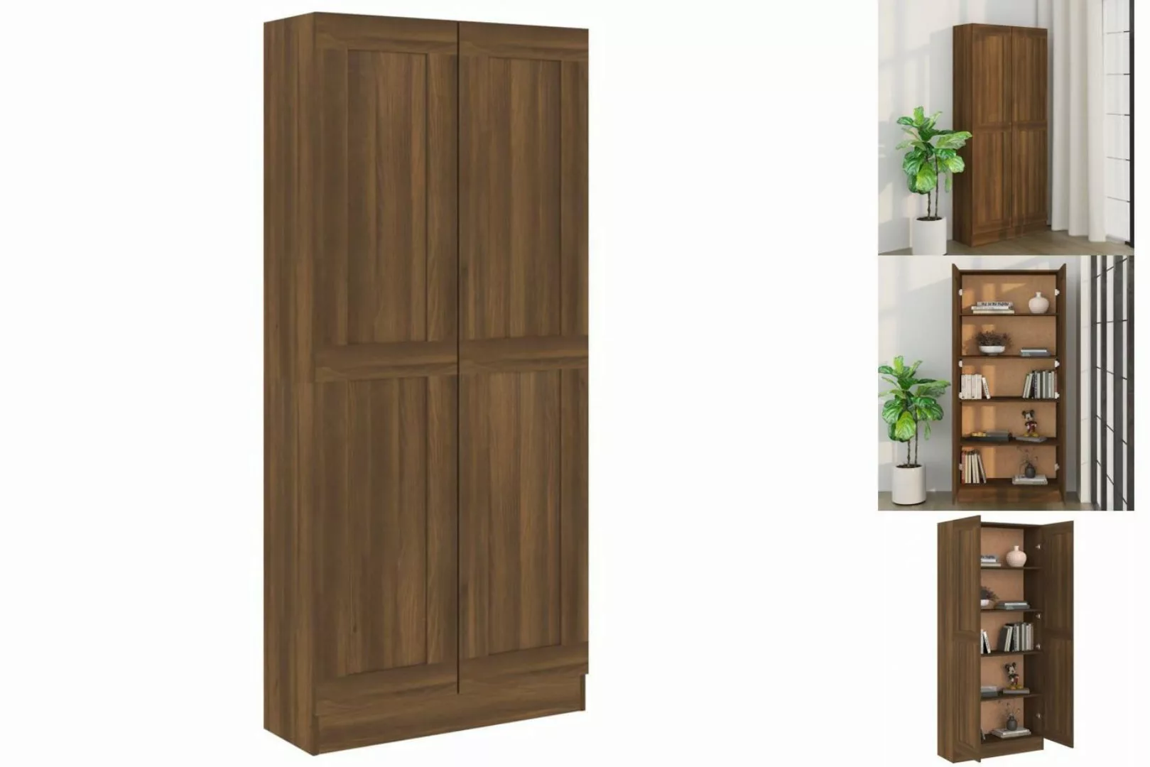 vidaXL Kleiderschrank Kleiderschrank Braun Eiche 82,5x30,5x185,5 cm Spanpla günstig online kaufen