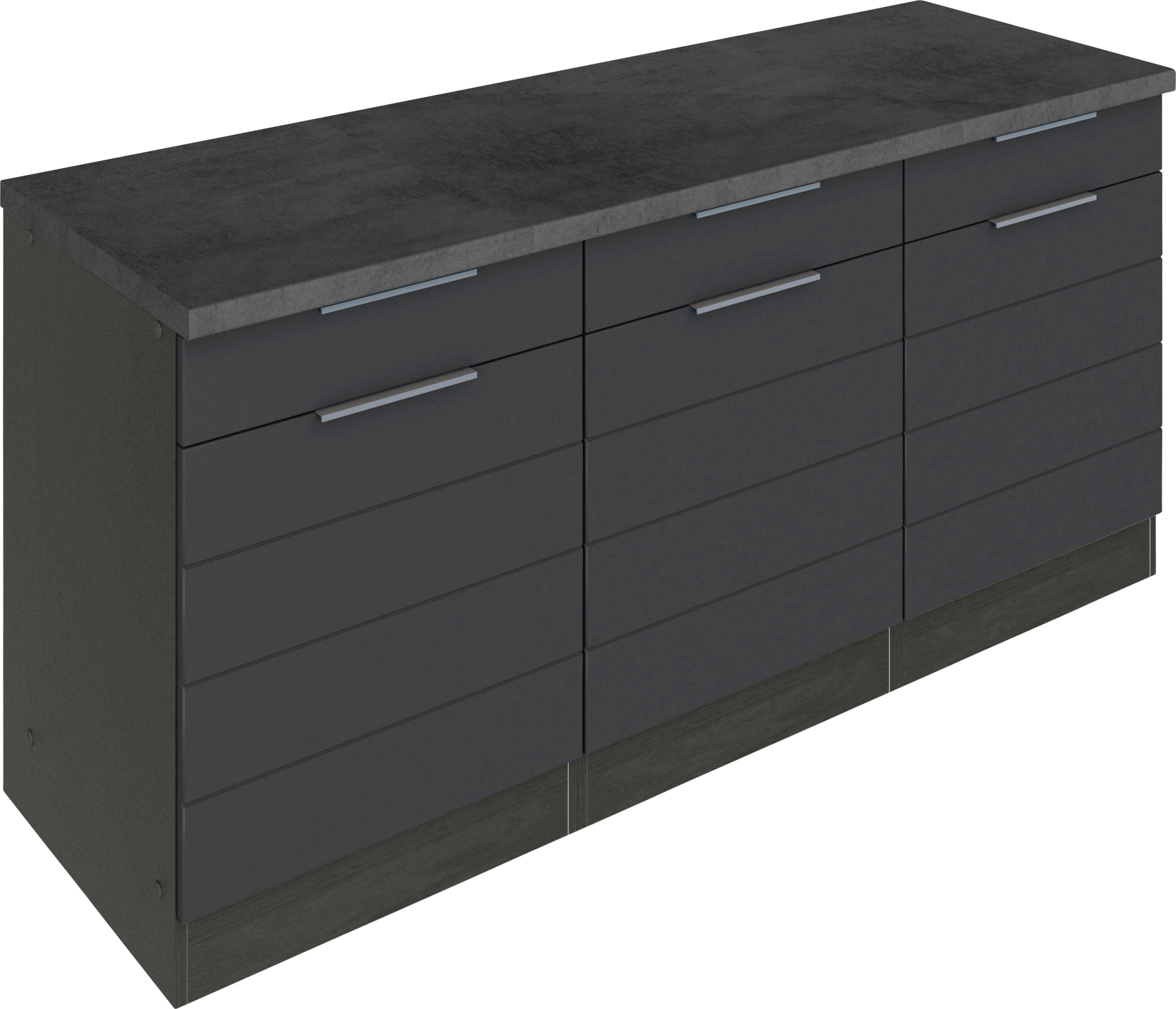 KOCHSTATION Unterschrank "KS-Luhe", 180 cm breit, für viel Stauraum, MDF-Fr günstig online kaufen