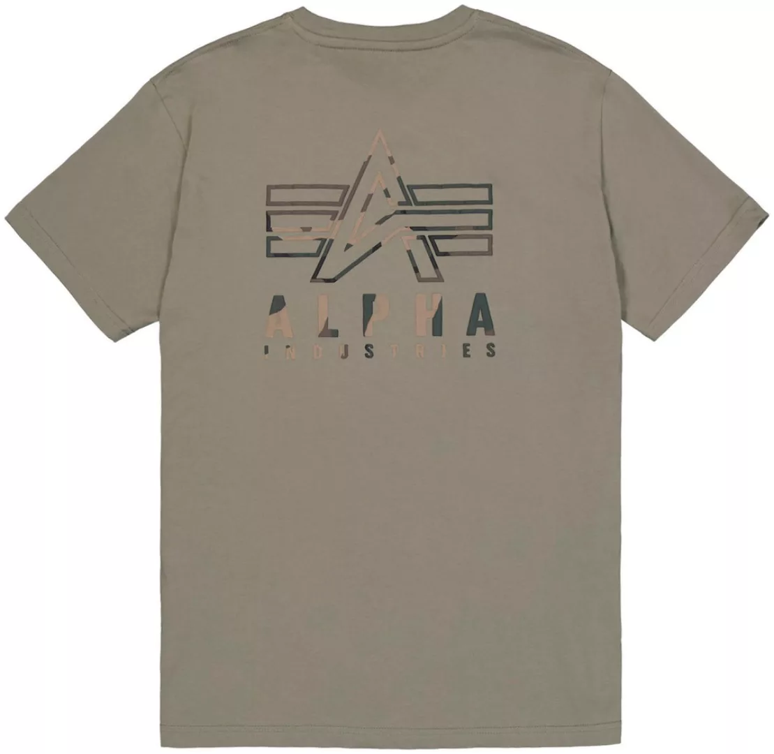 Alpha Industries Rundhalsshirt "Camo Logo Puff Print BP T" günstig online kaufen