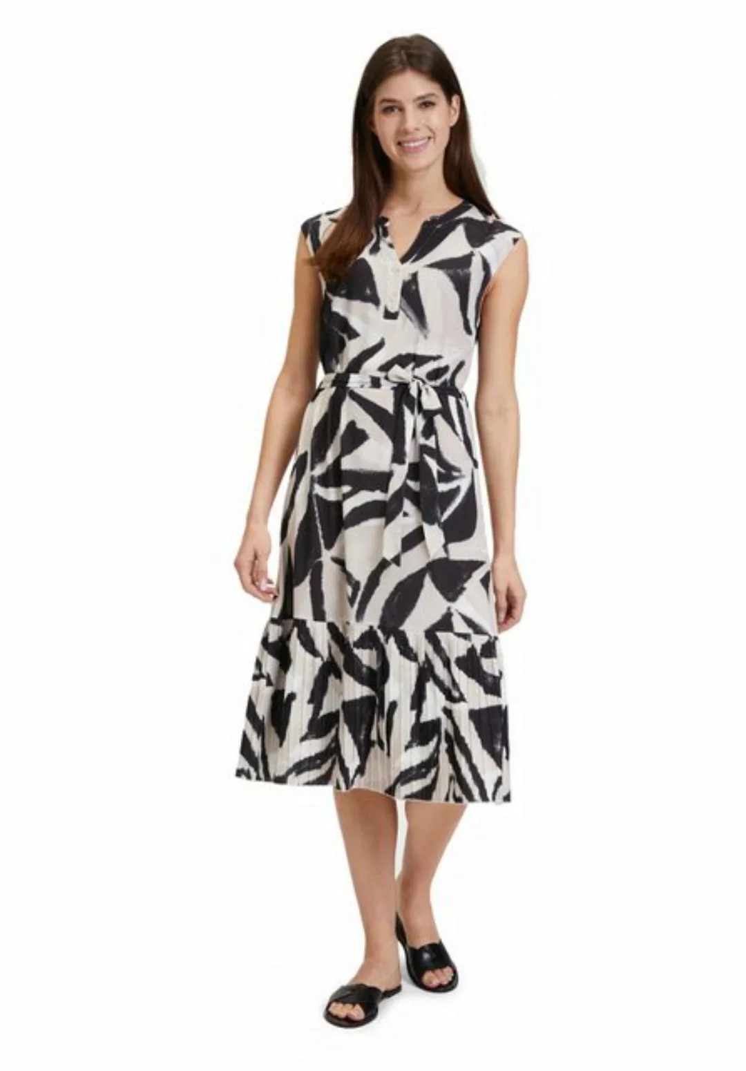 Betty&Co Volantkleid Betty & Co Volantkleid mit Print Plissee günstig online kaufen