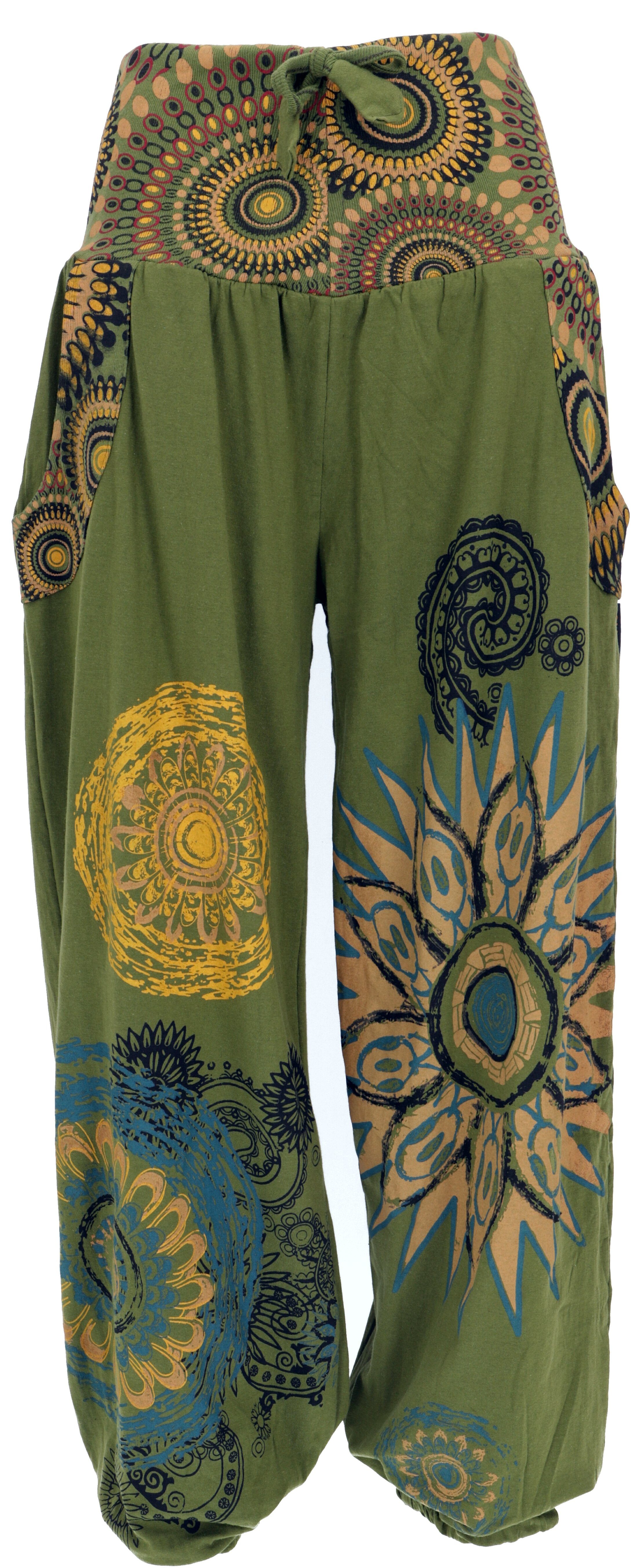Guru-Shop Relaxhose Weite Pluderhose mit breitem günstig online kaufen
