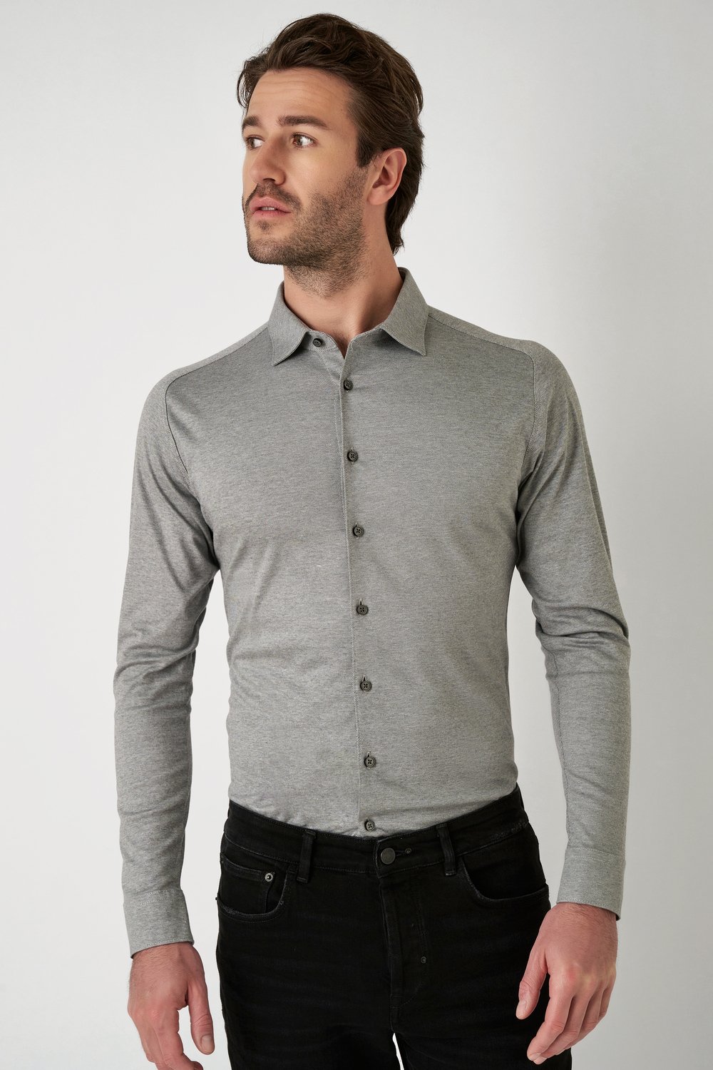 DESOTO Langarmhemd "Casual Kent 1/1", Mit Rundhalsausschnitt günstig online kaufen