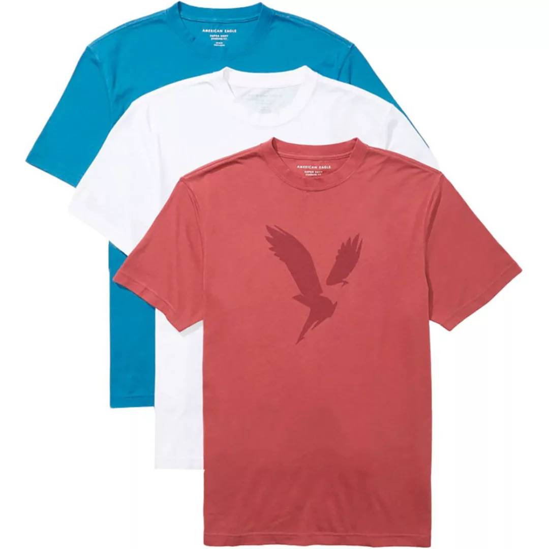 American Eagle Graphic Kurzärmeliges T-shirt 3 Pack S Multicolour günstig online kaufen