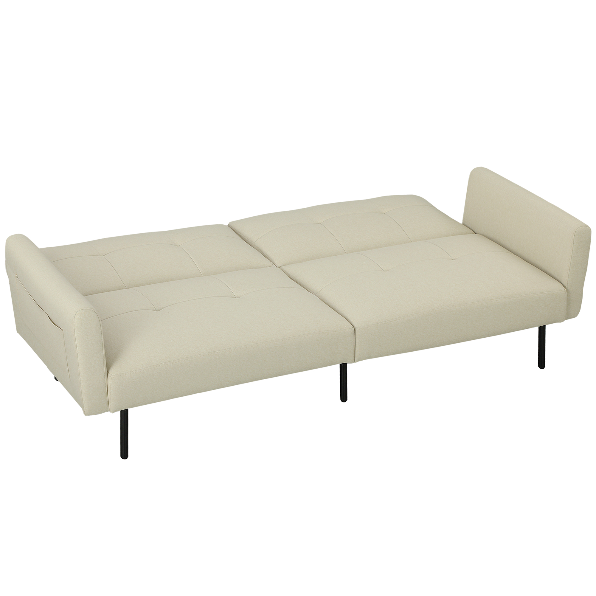 HOMCOM Schlafsofa 3-Sitzer Schlafcouch Schlafsofa mit verstellbarer Rückenl günstig online kaufen