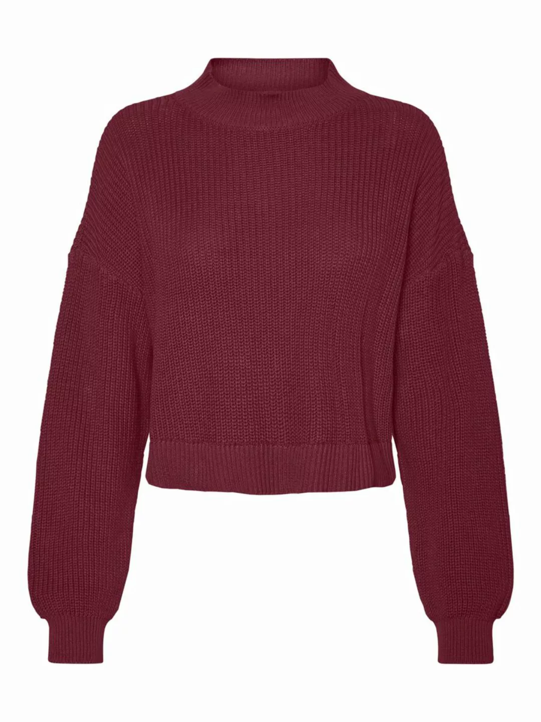 NOISY MAY Cropped Strickpullover Damen Rot günstig online kaufen