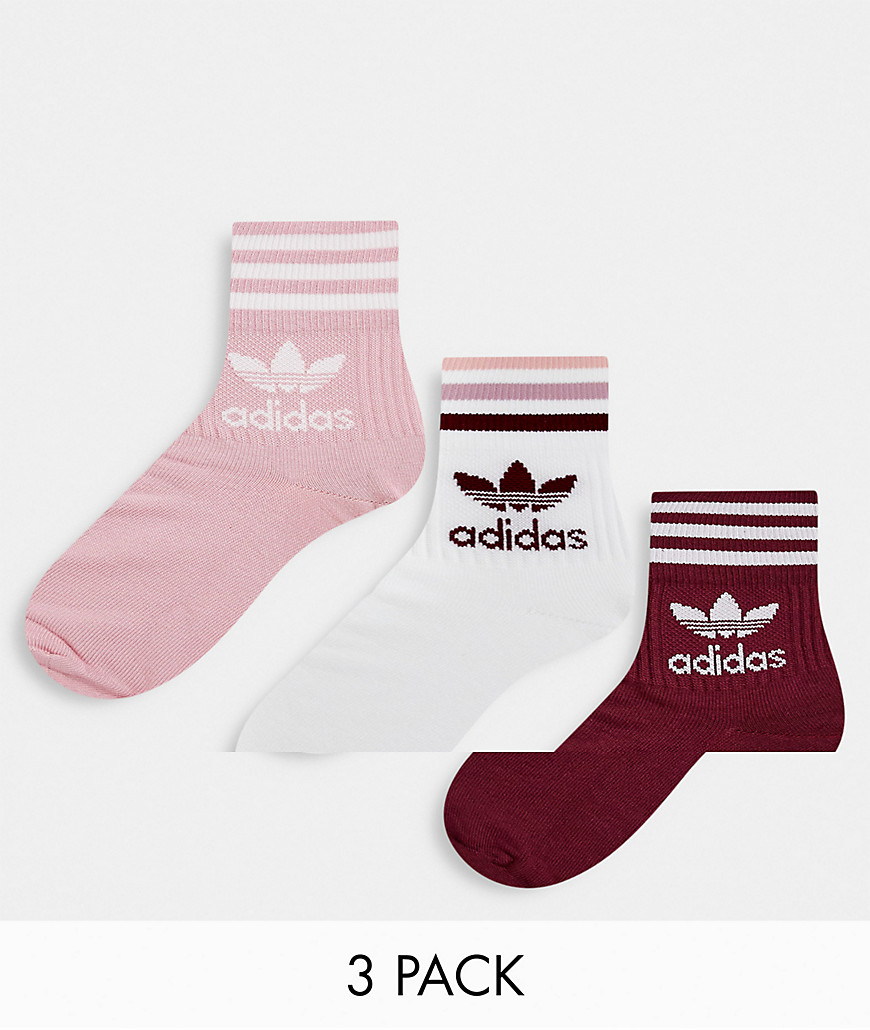 Adidas Originals Mid Cut Crew Socken EU 37-39 White / Wonder Mauve / Shadow günstig online kaufen