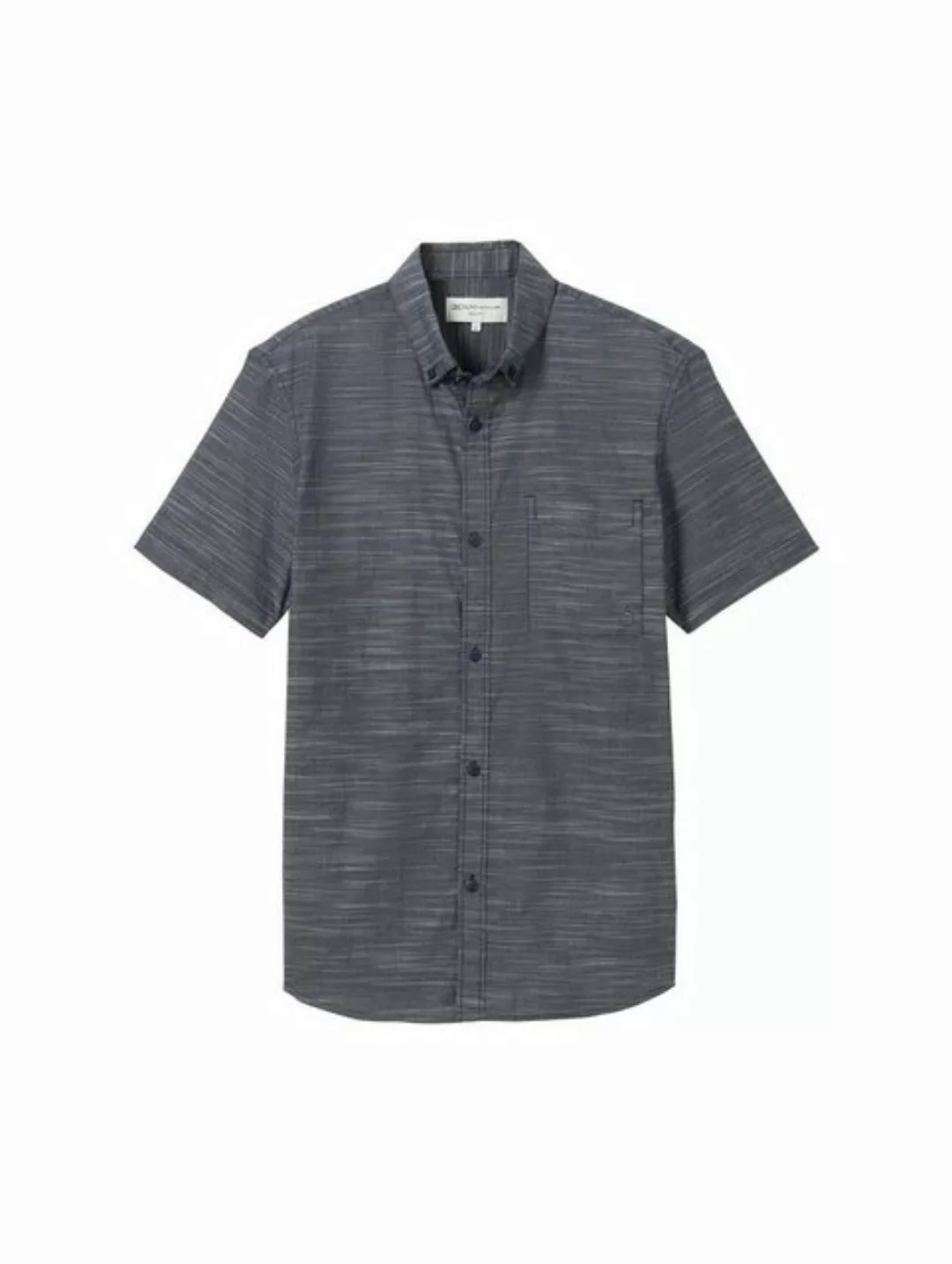 TOM TAILOR Denim T-Shirt striped slubyarn shirt, navy green white structure günstig online kaufen