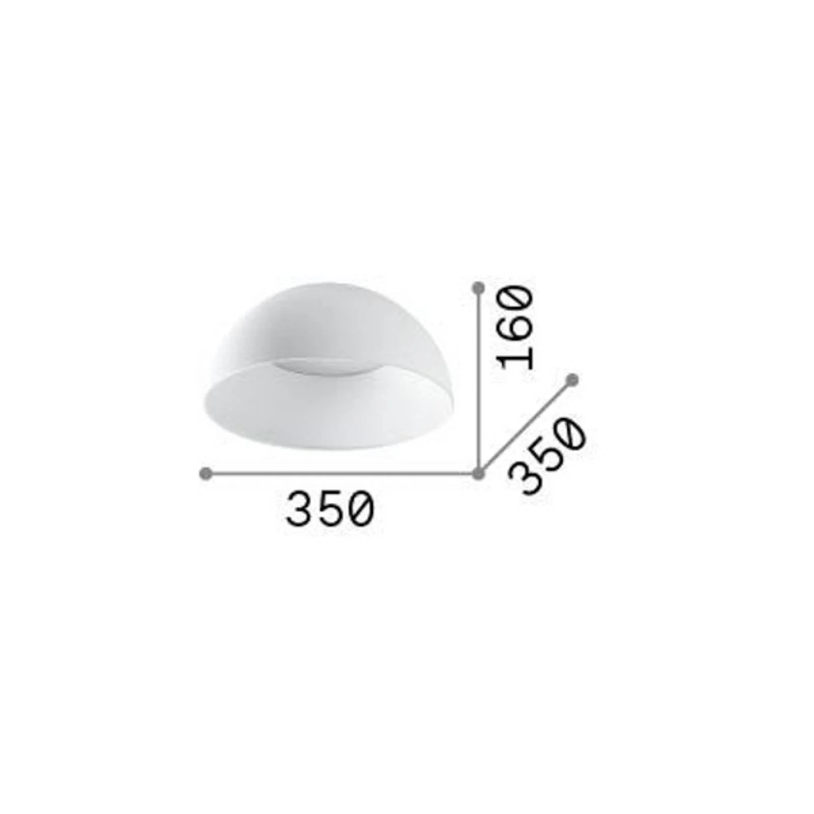 Ideal Lux LED-Deckenleuchte Corolla-1, weiß, Metall, Ø 35 cm günstig online kaufen