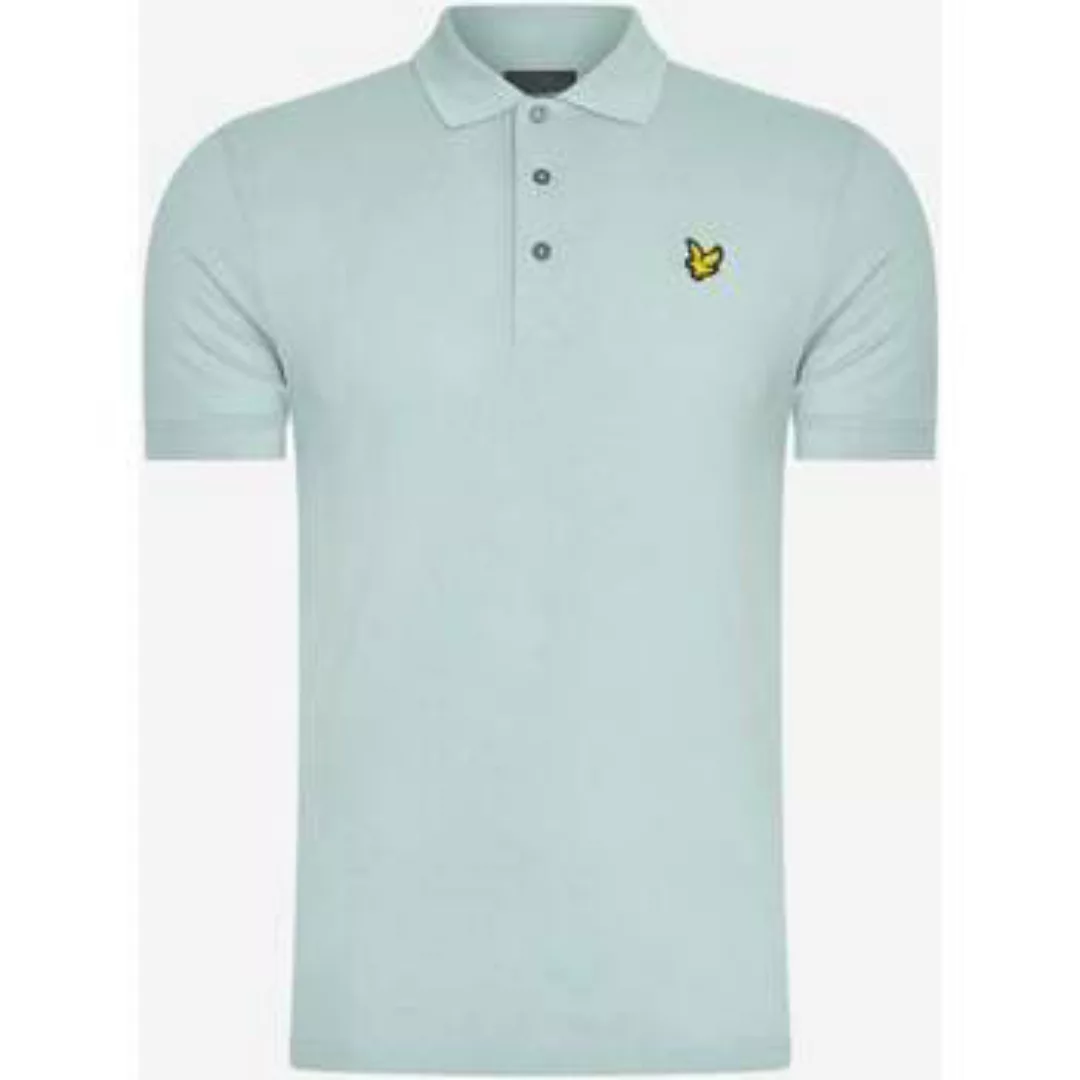 Lyle & Scott  T-Shirts & Poloshirts Einfarbiges Poloshirt - schieferblau günstig online kaufen