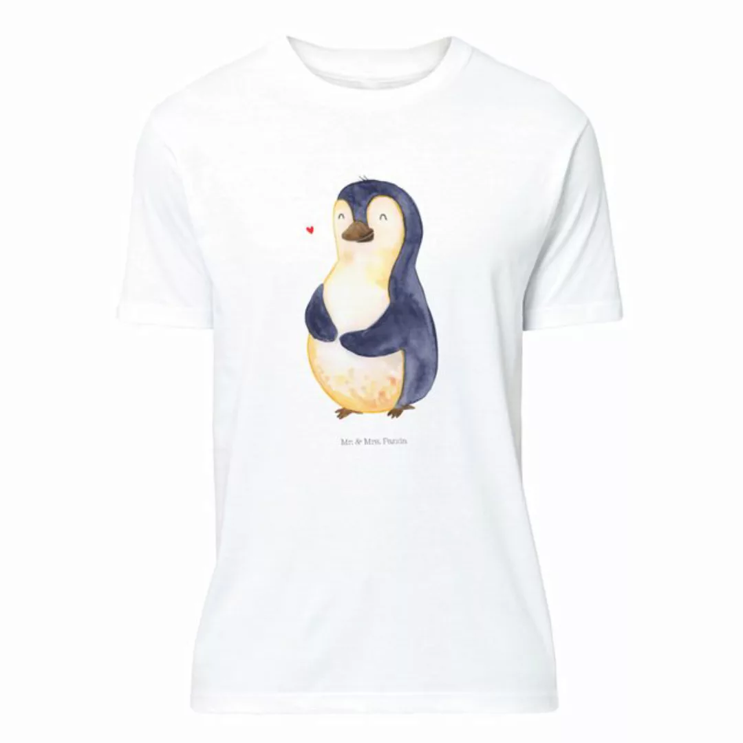 Mr. & Mrs. Panda T-Shirt Pinguin Diät - Weiß - Geschenk, Abnehmen, Bierbauc günstig online kaufen