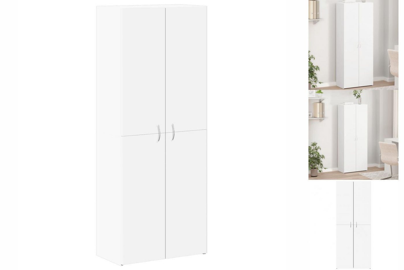 vidaXL Aktenschrank Büroschrank Aktenschrank Weiß 60x32x153 cm Holzwerkstof günstig online kaufen