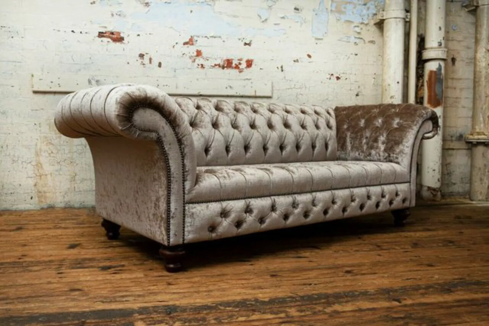 JVmoebel Chesterfield-Sofa Design Dreisitzer Couch Polster Sofa Moderne 3er günstig online kaufen