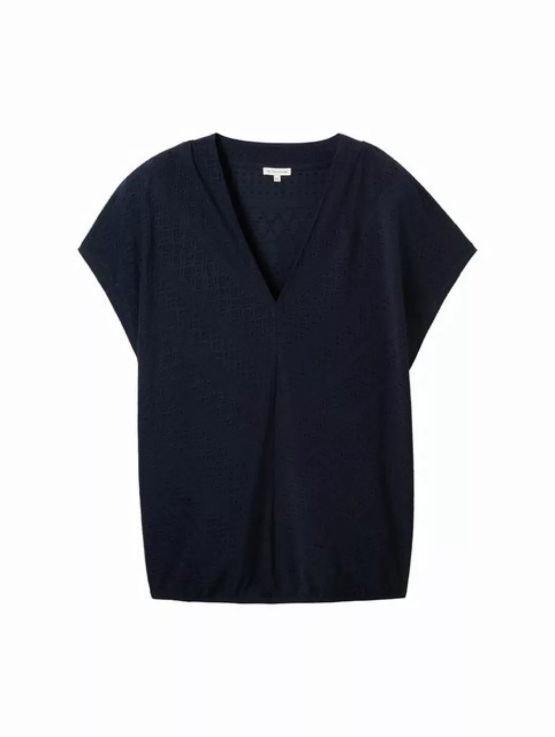 TOM TAILOR T-Shirt Plus - T-Shirt mit Lochmuster günstig online kaufen