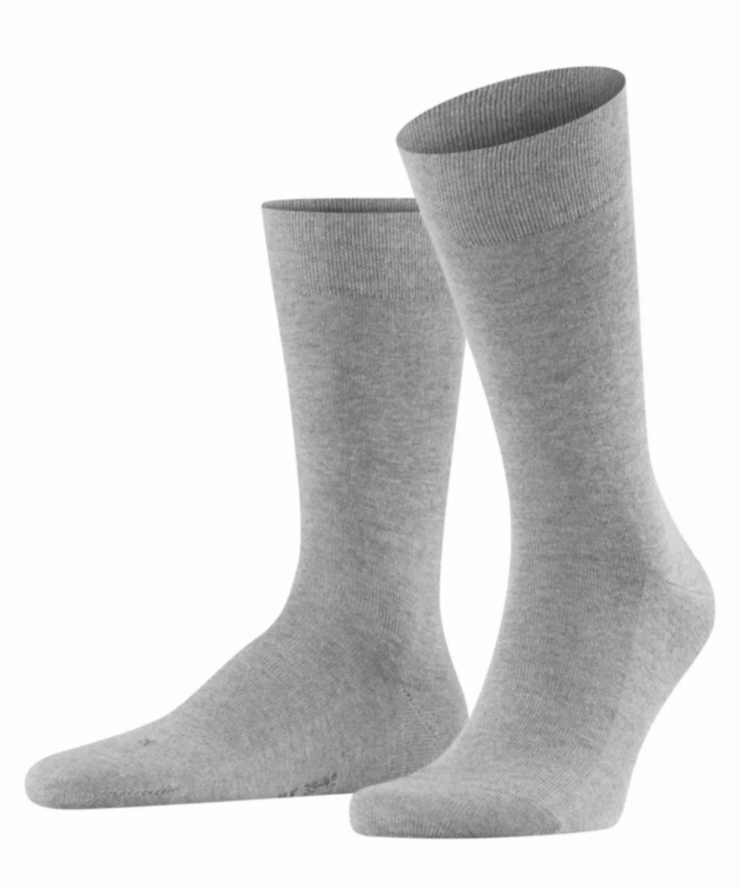 FALKE Sensitive London Herren Socken, 39-42, Grau, Uni, Baumwolle, 14616-33 günstig online kaufen
