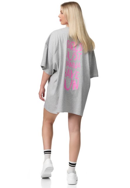 Worldclassca T-Shirt Worldclassca Oversized Girls Print T-Shirt lang Tee So günstig online kaufen