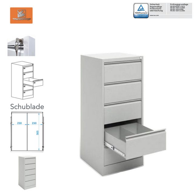 TRIZERATOP Hängeregisterschrank Aktenschrank Karteischrank 545x63x1285 cm 5 günstig online kaufen