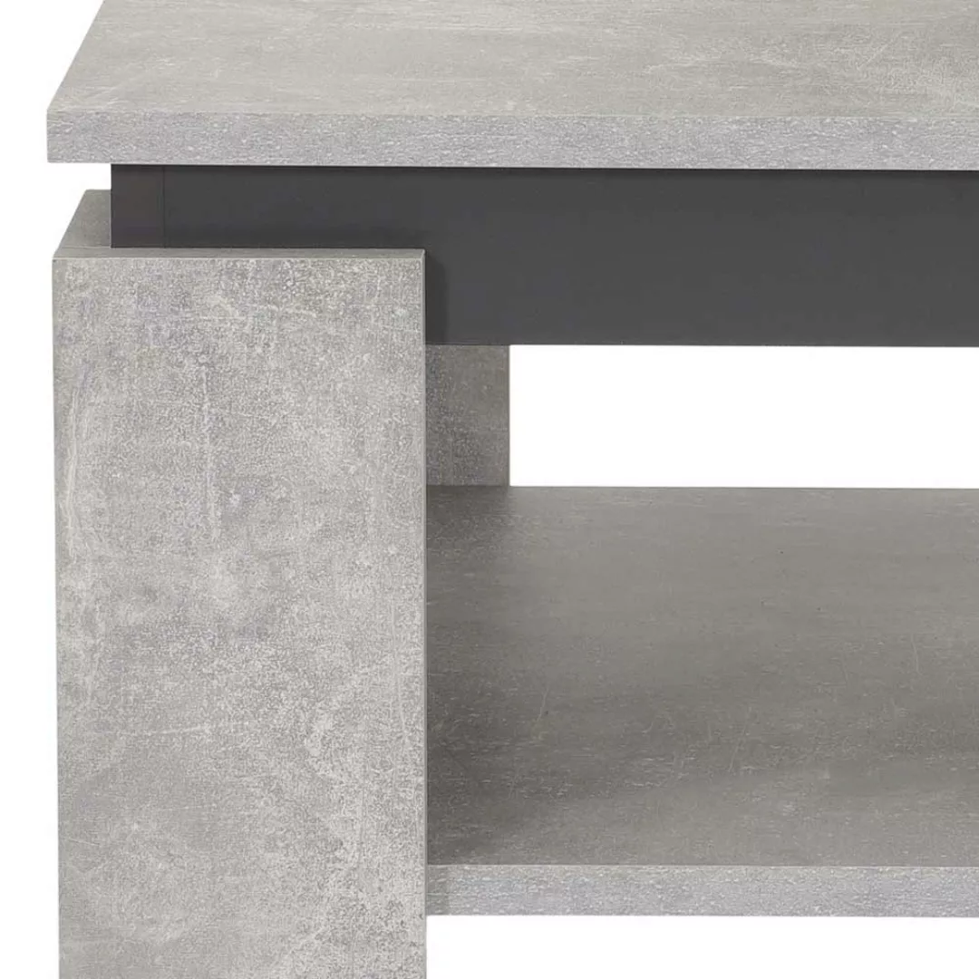 Beistelltisch Sofa modern in Beton Grau und Anthrazit 41 cm hoch günstig online kaufen