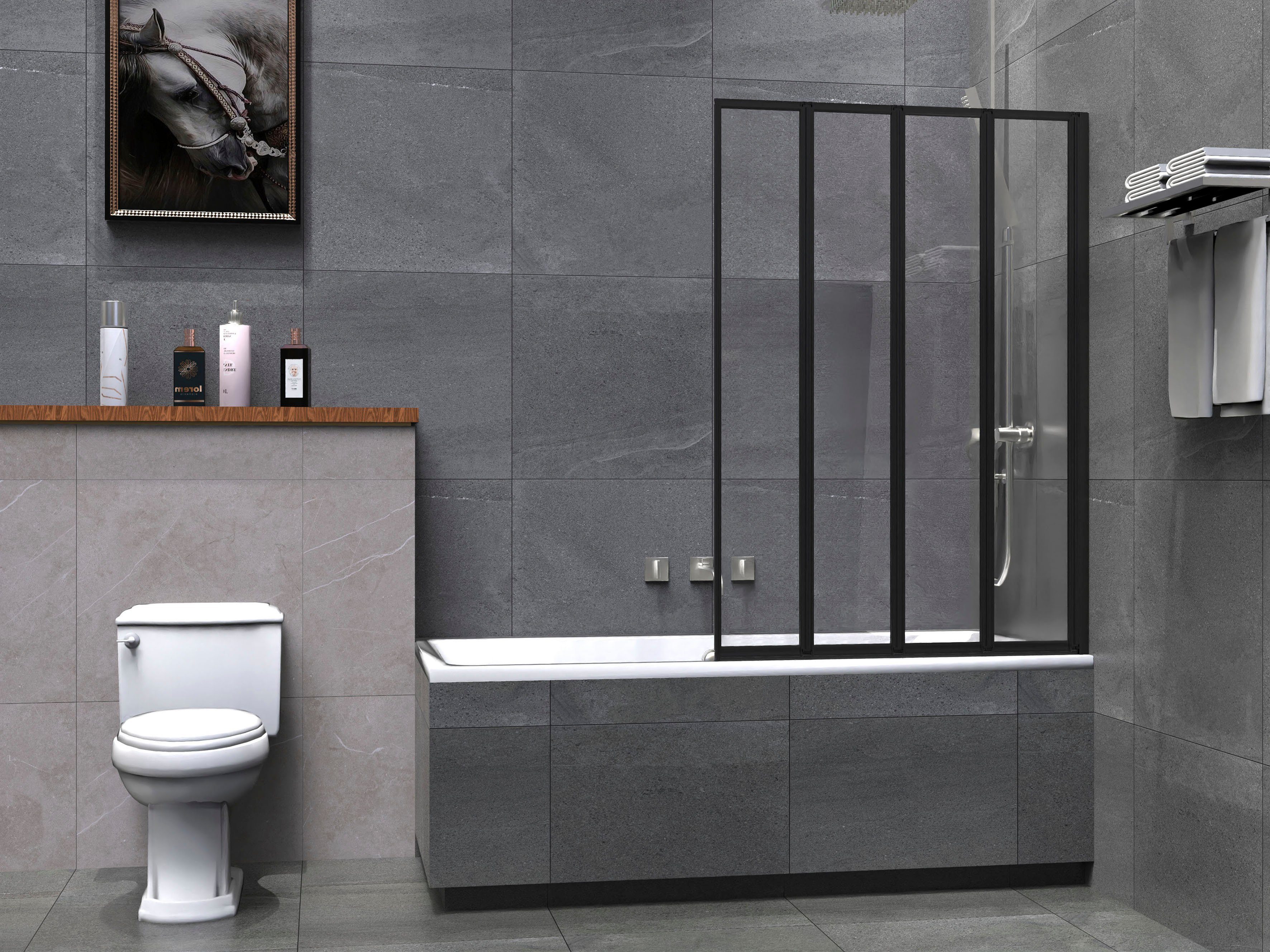 welltime Badewannenaufsatz Nassau, Einscheibensicherheitsglas, Badewannenfa günstig online kaufen