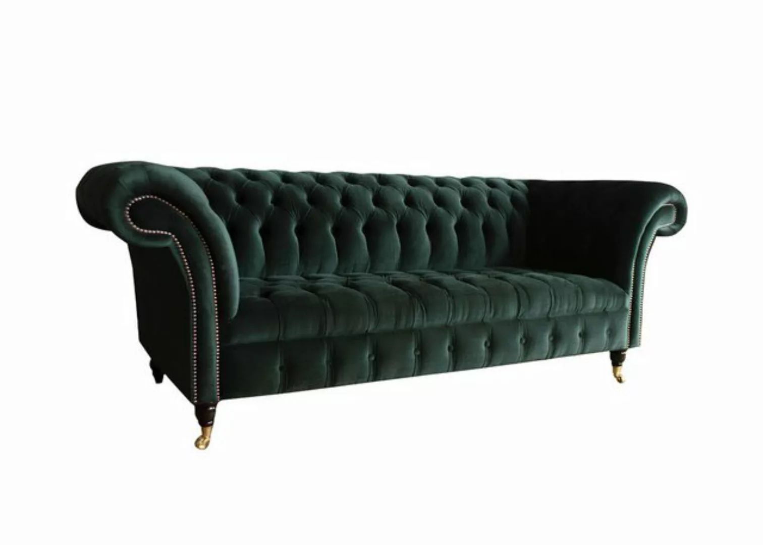 Xlmoebel Sofa Neu Schwarze Textil 3-Sitzer Wohnzimmercouch Chesterfield-Sti günstig online kaufen