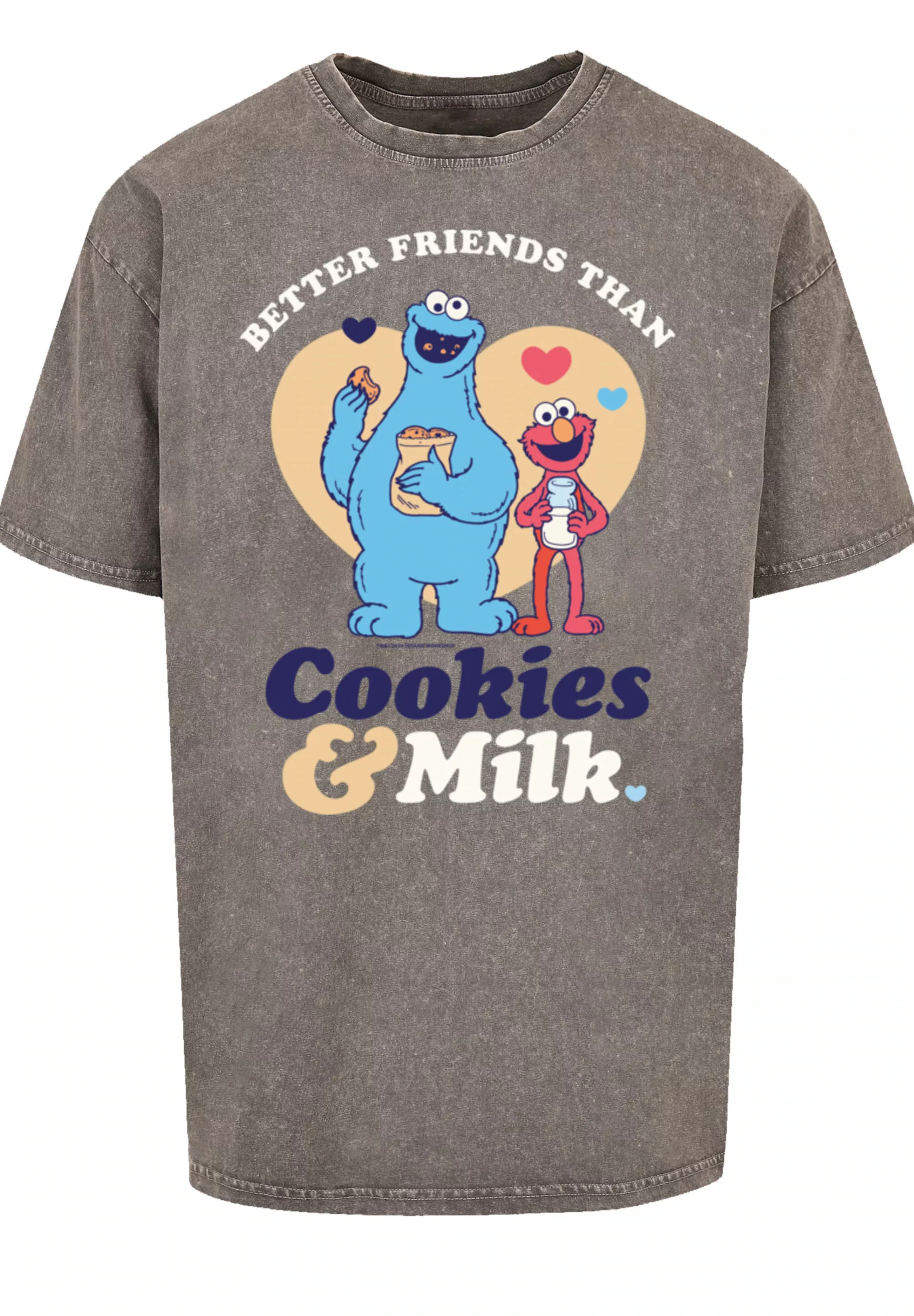 F4NT4STIC T-Shirt "Sesamstraße Cookies & Milk", Premium Qualität, Weihnacht günstig online kaufen