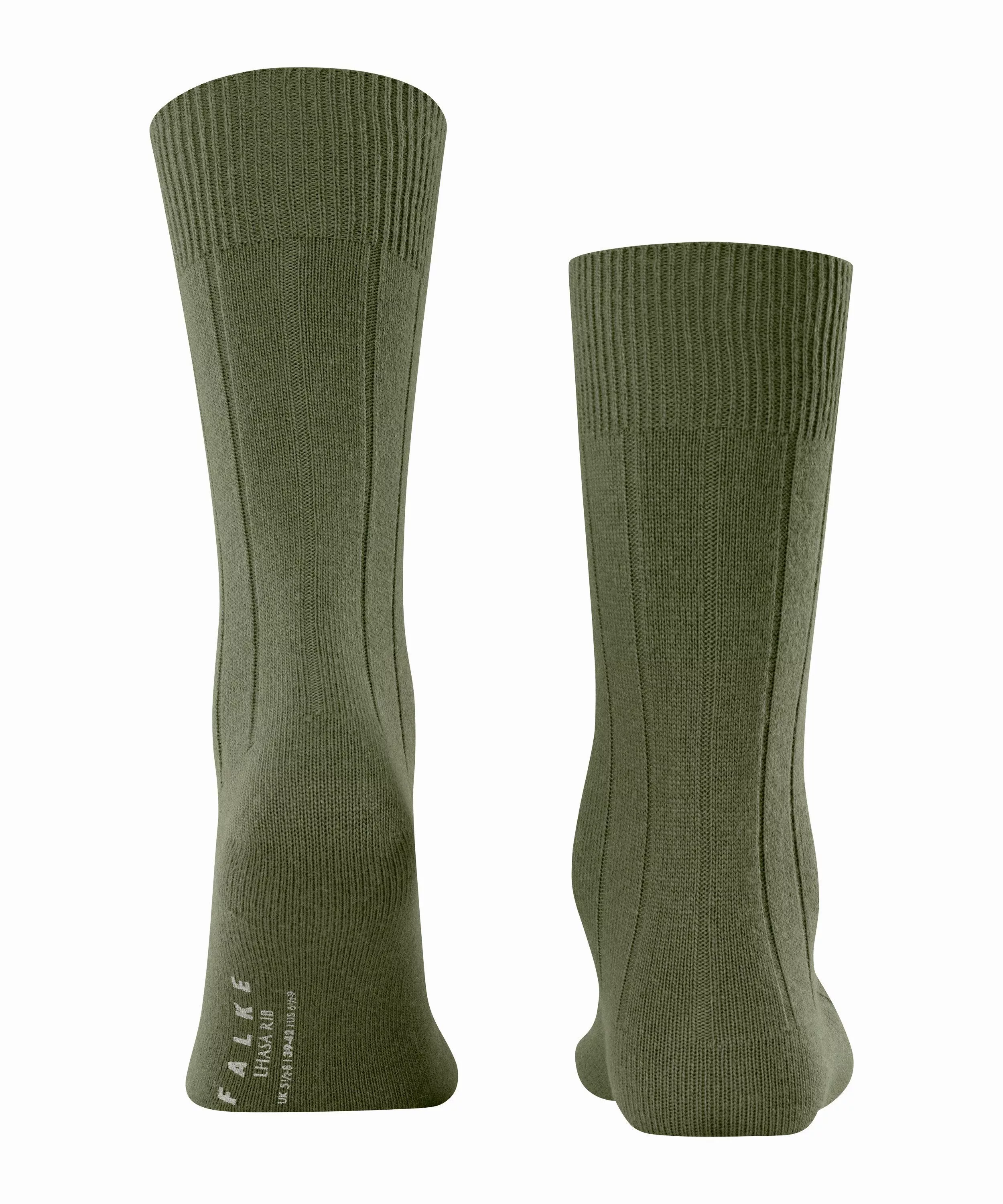 FALKE Lhasa Rib Herren Socken, 43-46, Grün, Uni, Wolle, 14423-727103 günstig online kaufen