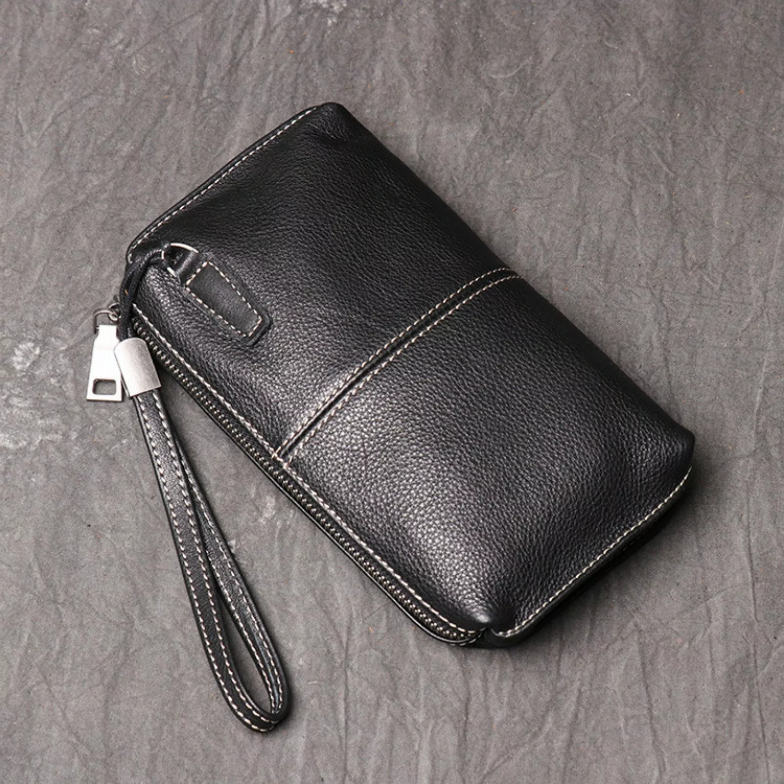 YUBRO-STUDIO Clutch Herren Leder Clutch Geldbörse günstig online kaufen