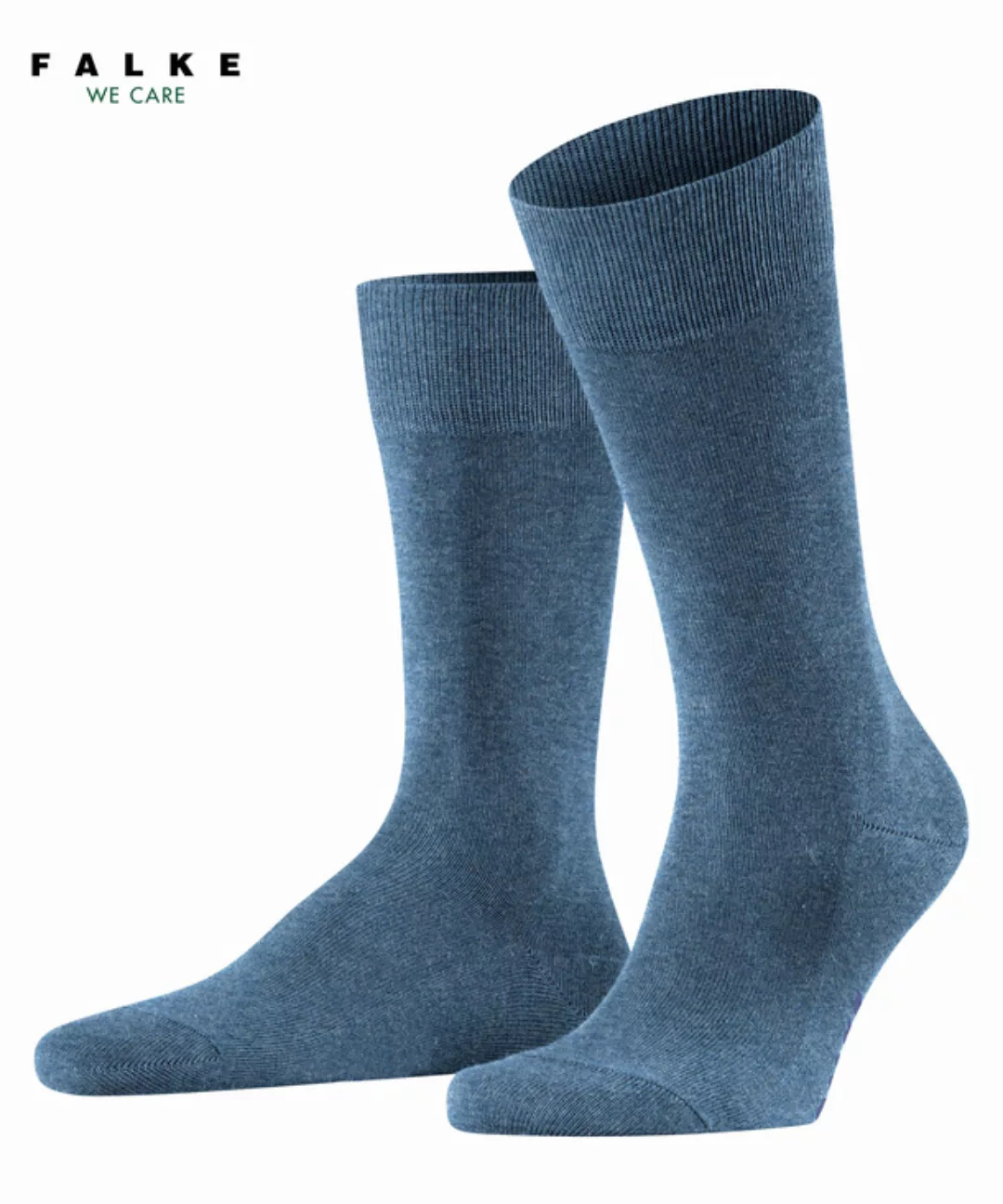 FALKE Family Herren Socken, 47-50, Blau, Uni, Baumwolle, 14657-666004 günstig online kaufen