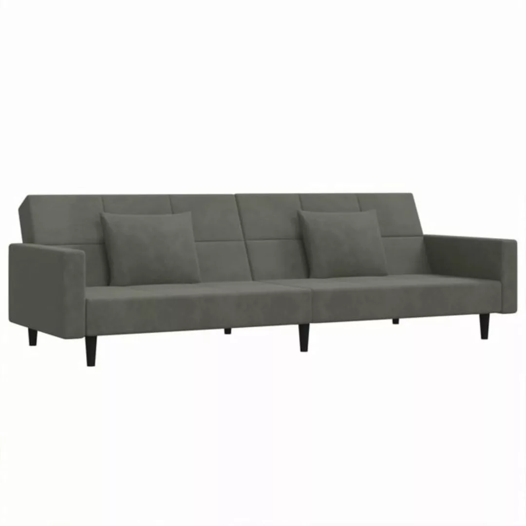 vidaXL Sofa Schlafsofa 2 Sitzer mit 2 Kissen Samt verschiedene Farben, mit günstig online kaufen