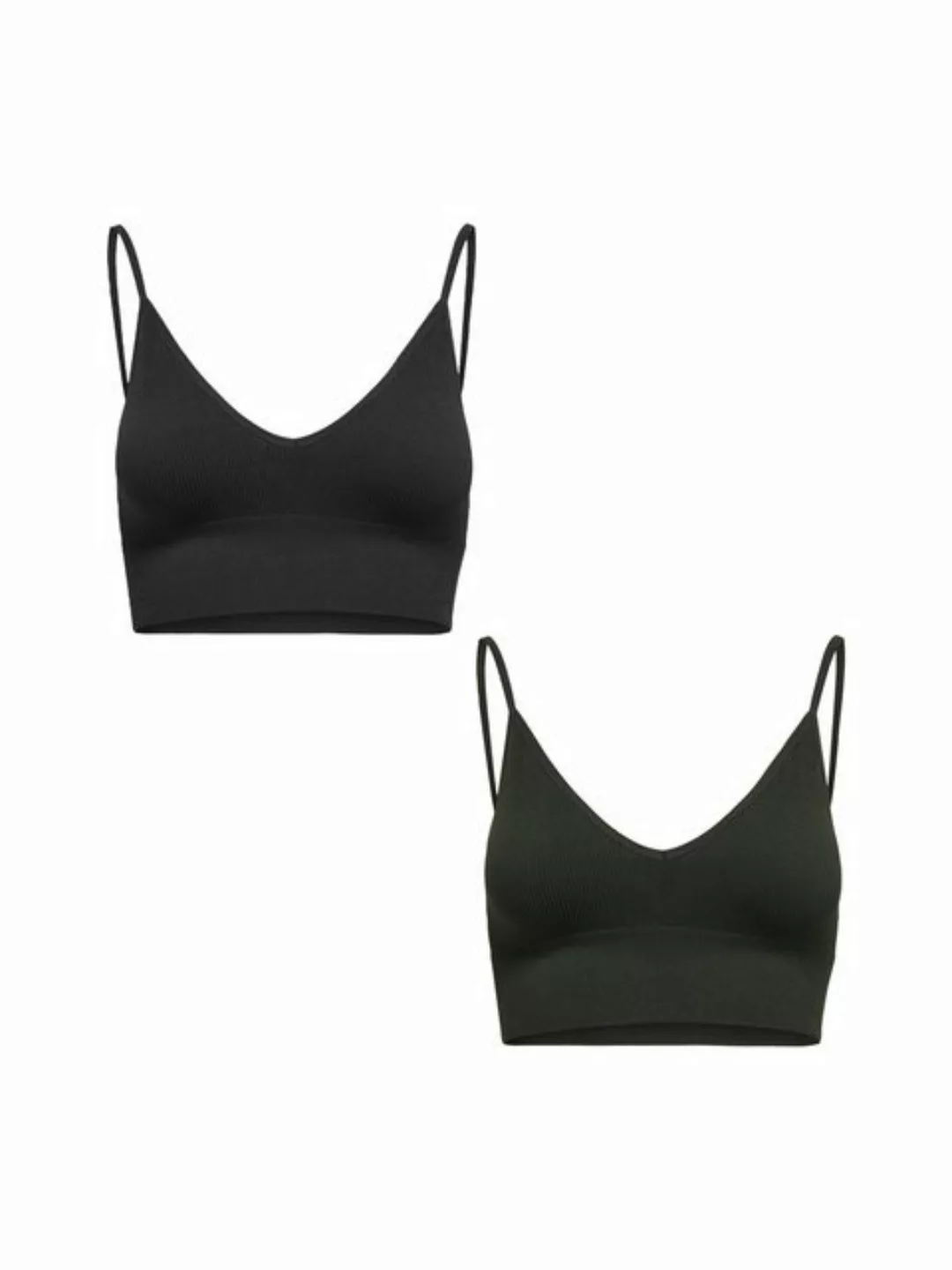 ONLY Shirttop Top Oberteil Spaghetti Bustier Bralette Nahtlos 2er Pack (2-t günstig online kaufen