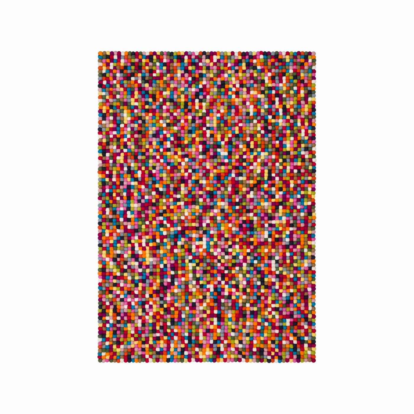 myfelt - Lotte Filzkugelteppich rechteckig - multicolor/90x130 cm günstig online kaufen