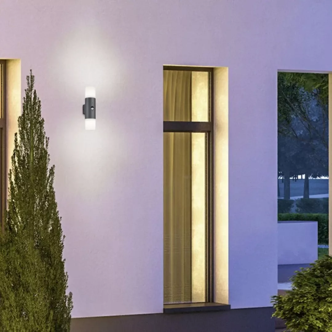 TRIO Leuchten Außen-Wandleuchte "HOOSIC", 2 flammig-flammig, inkl. Bewegung günstig online kaufen