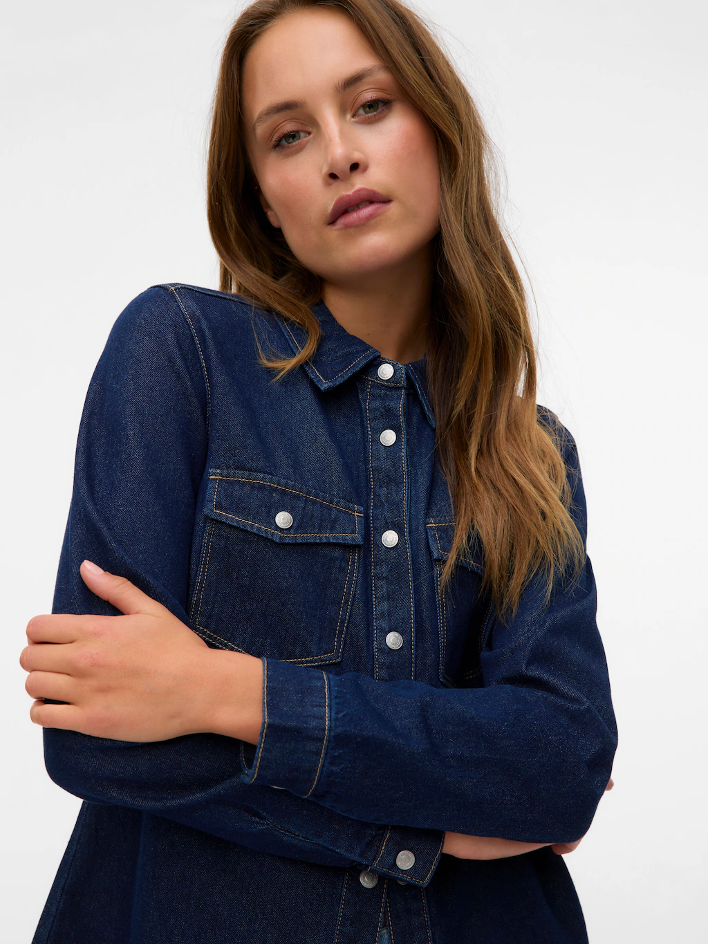 Vero Moda Jeansbluse "VMJENNIE LS DENIM SHIRT MIX NOOS" günstig online kaufen