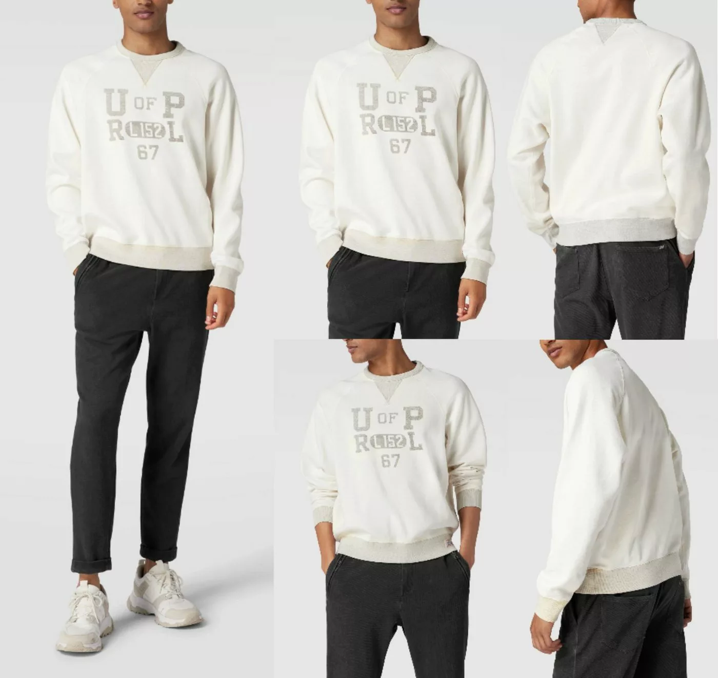 Ralph Lauren Sweatshirt POLO RALPH LAUREN Vintage Off-White Sweater Sweatsh günstig online kaufen