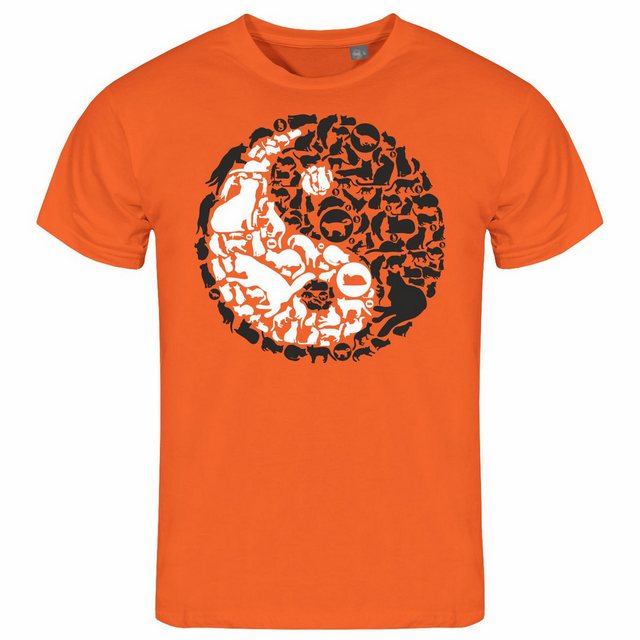 deinshirt Print-Shirt Herren T-Shirt Katzen Yin und Yang Funshirt mit Motiv günstig online kaufen