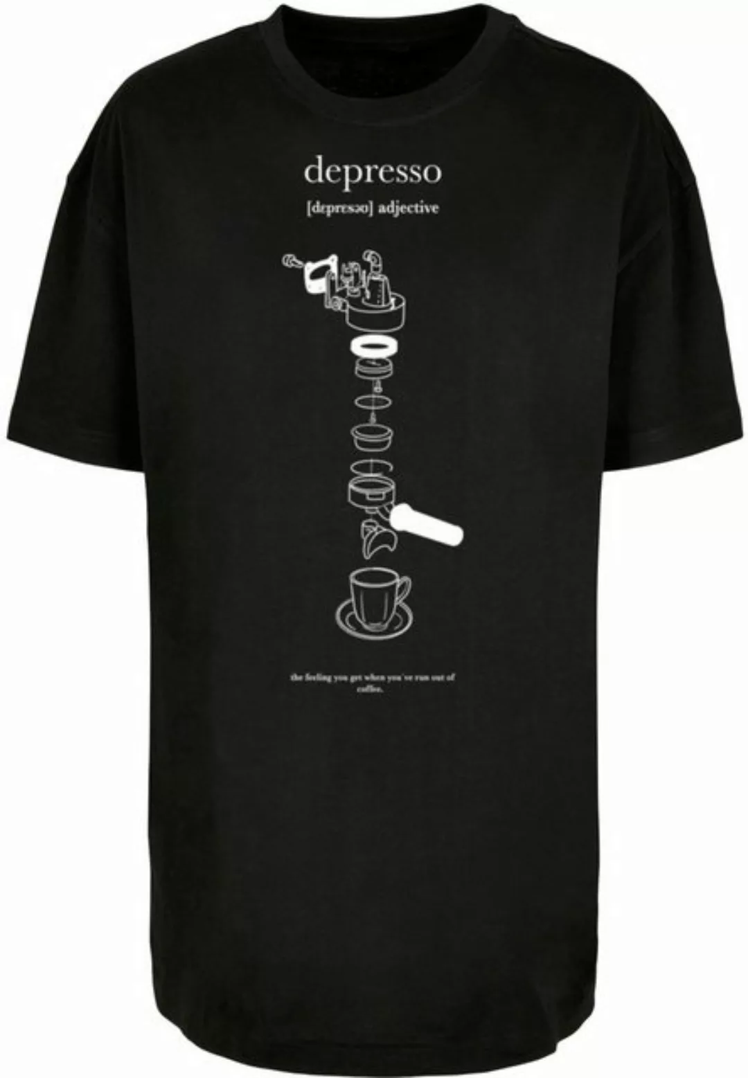 MisterTee T-Shirt MisterTee Ladies Depresso Oversized Boyfriend Tee (1-tlg) günstig online kaufen