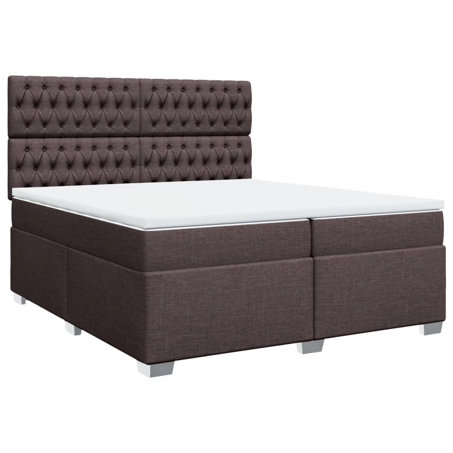 vidaXL Boxspringbett mit Matratze Dunkelbraun 200x200 cm Stoff2106036 günstig online kaufen