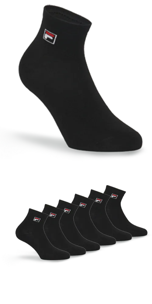Fila Kurzsocken "UNISEX QUARTER PLAIN SOCKS", (6 Paar), mit Logo-Schriftzug günstig online kaufen