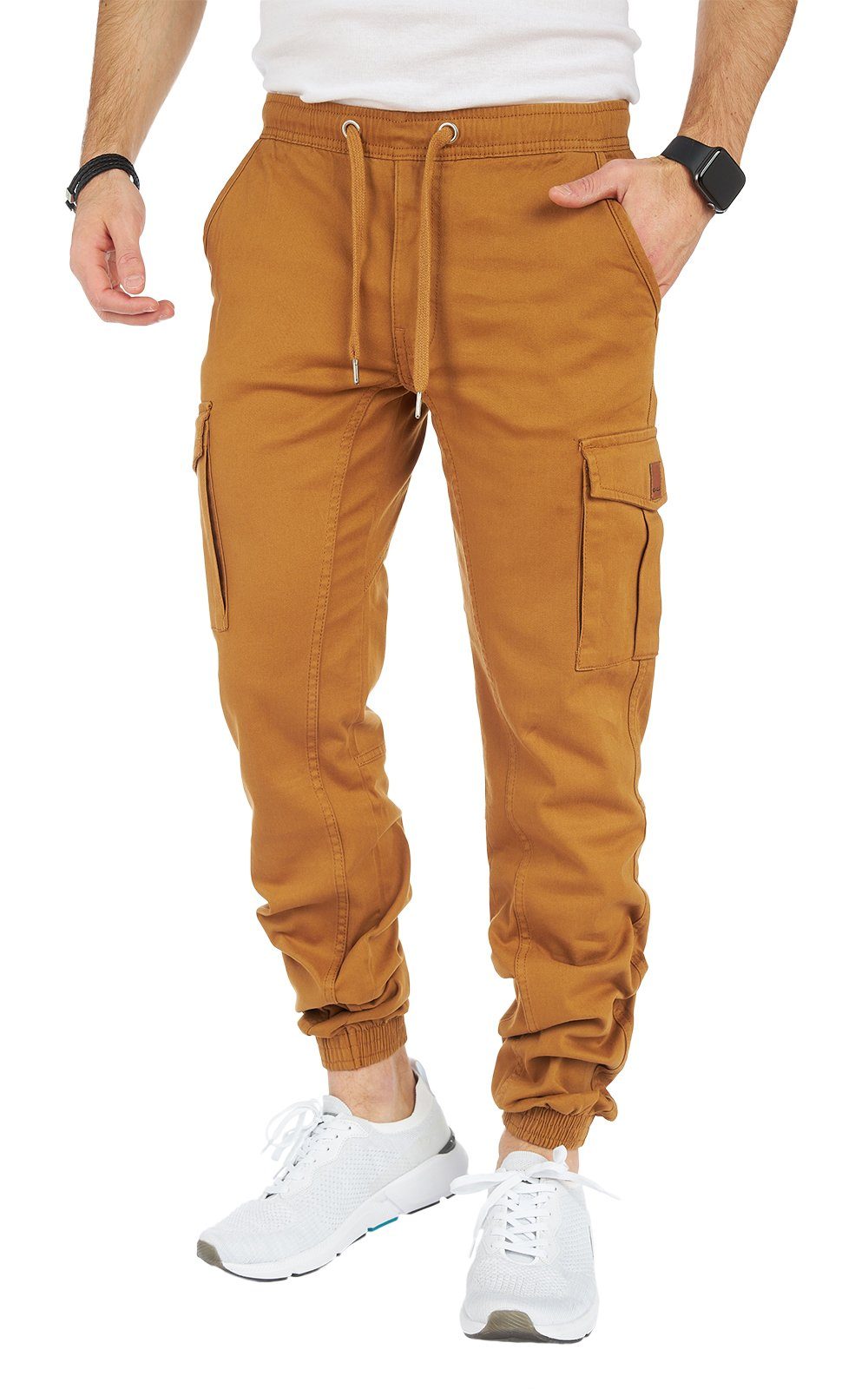 Styleko Chinohose Slim fit Cargohose Herren günstig online kaufen