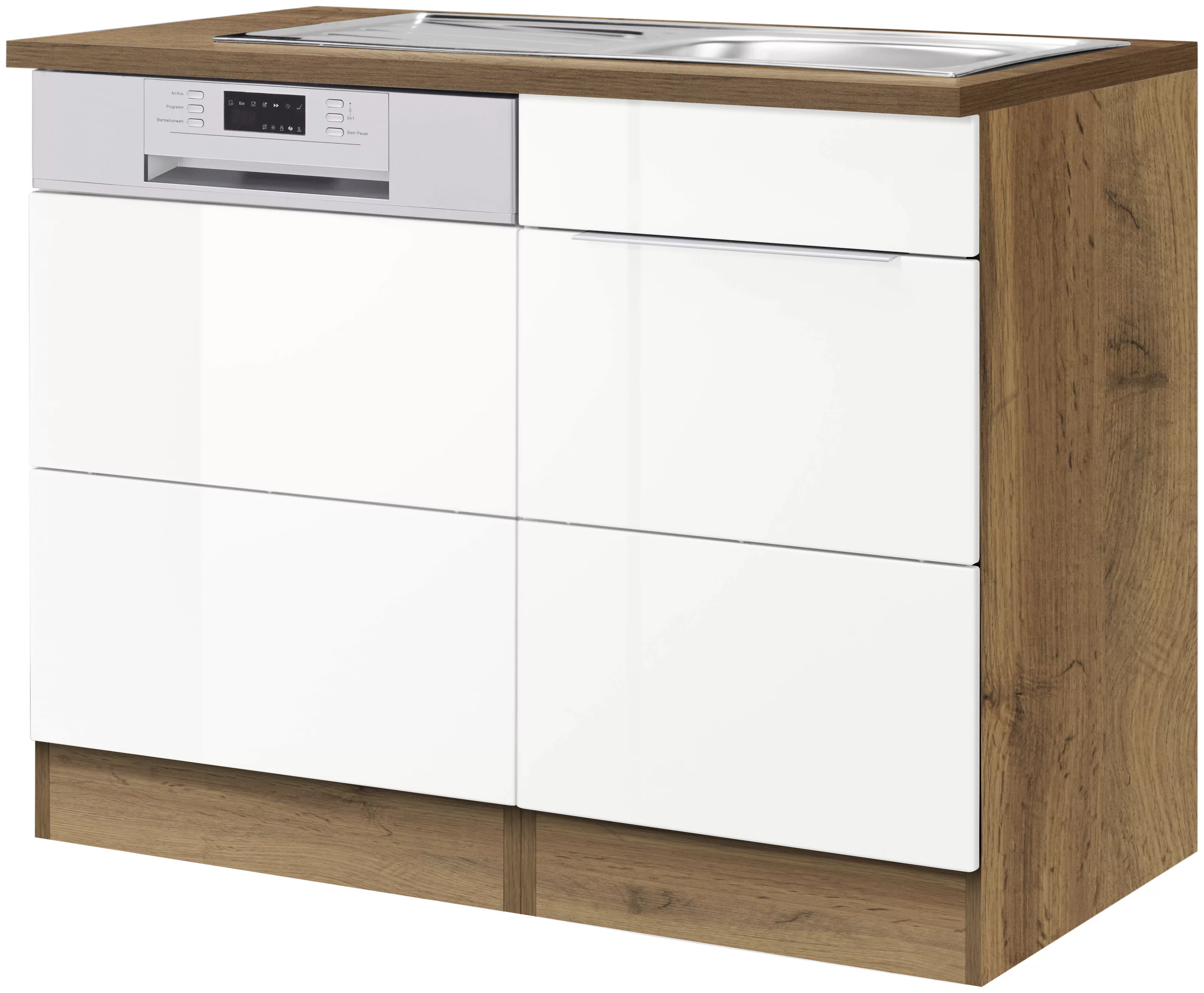 KOCHSTATION Spülenschrank "KS-Brindisi", 110 cm breit, inkl. Möbeltür für G günstig online kaufen